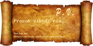 Prorok Viktória névjegykártya